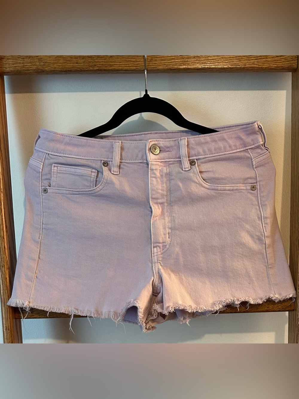 Lavender Jean Cutoff Shorts